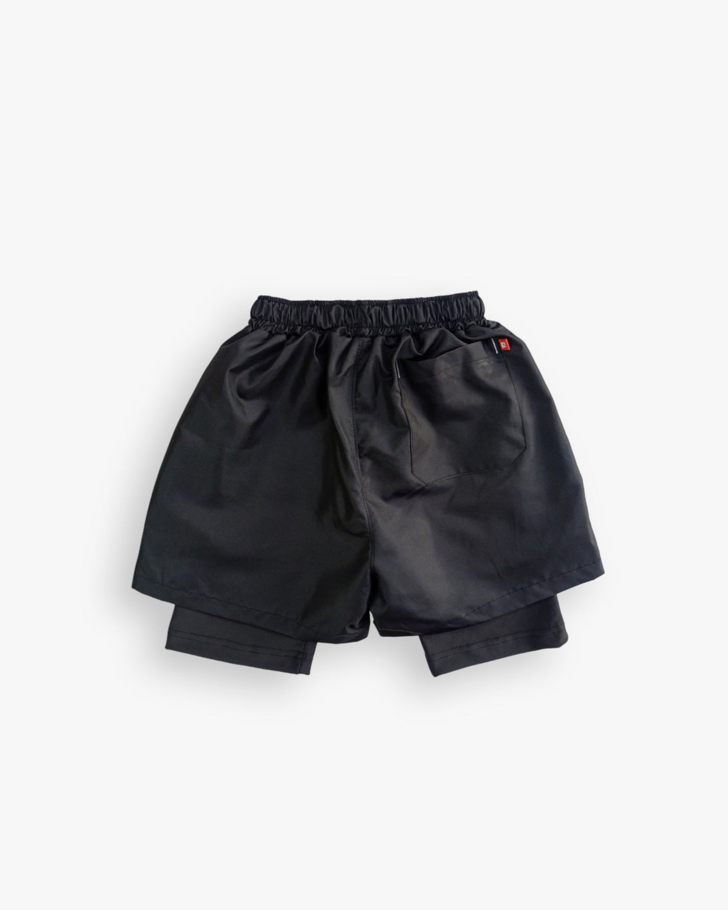 Pantaloneta Deportiva Running HELP ( Negro ) 2 en 1