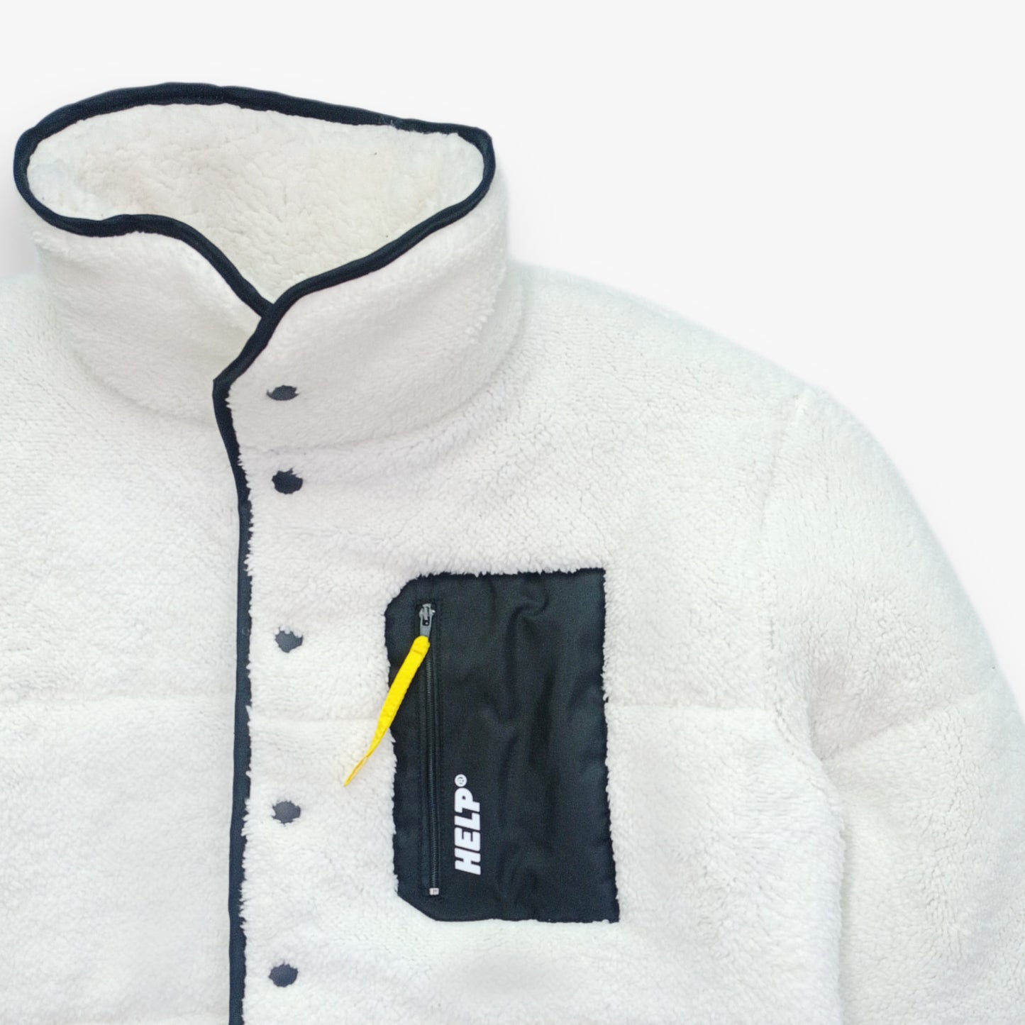 Chaqueta Polar HELP ( Blanco-Amarillo )