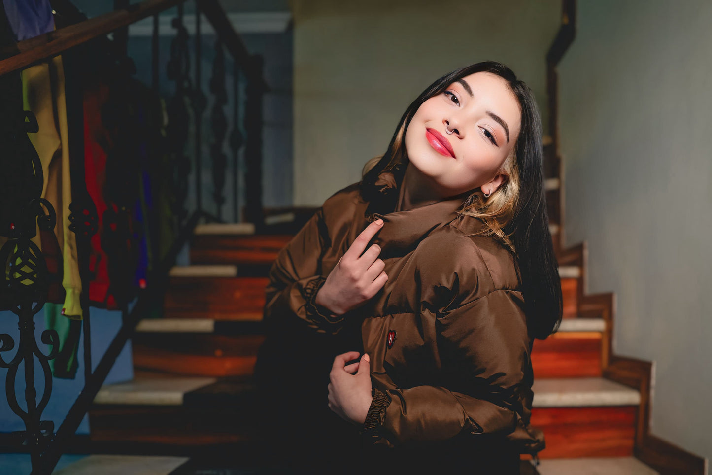 Chaqueta Puffer HELP ( Chocolate ) Edición Corazón