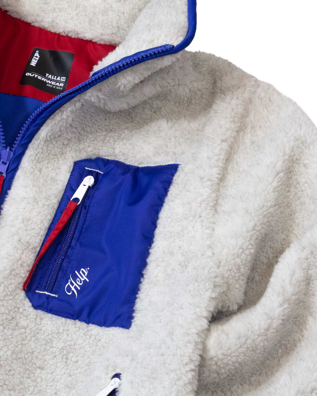 Chaqueta Polar Limited HELP ( Gris Jaspeado Claro )