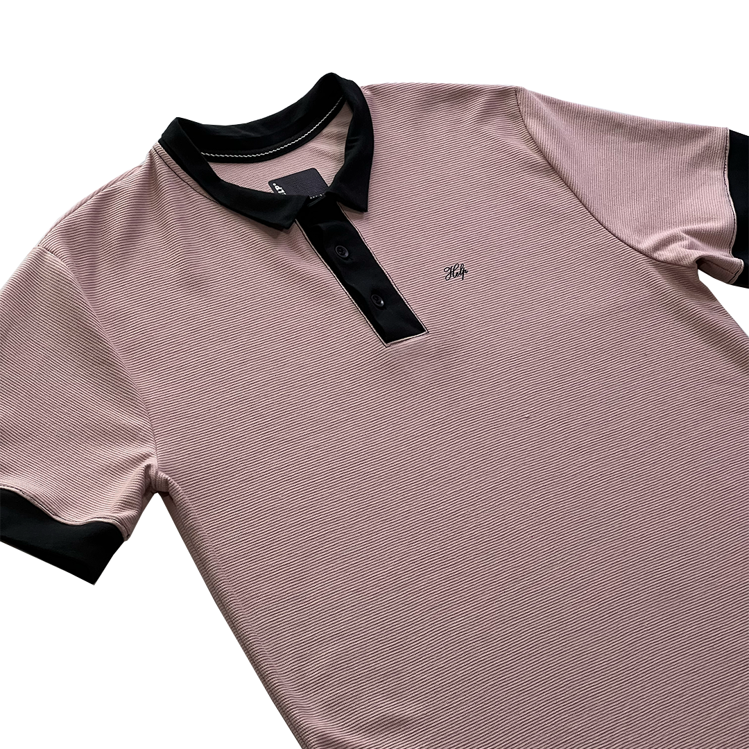 Camiseta Polo textura ( Palo de rosa )