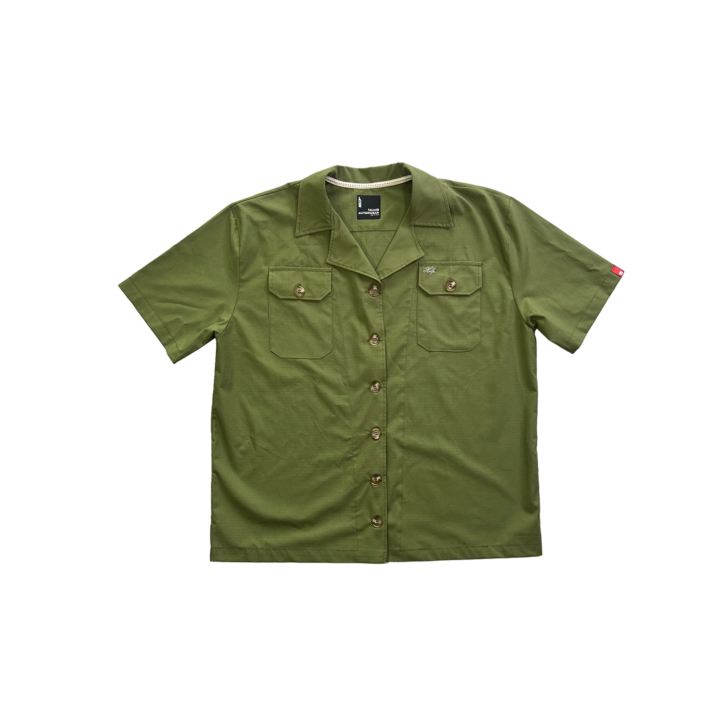 Camisa Manga Corta HELP ( Verde Militar )