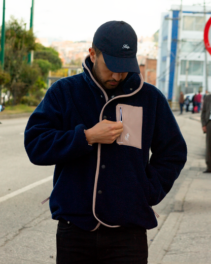 Chaqueta Polar HELP ( Azul-Beige ) UNISEX
