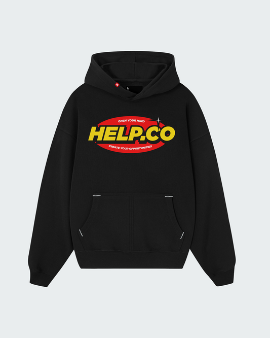 Hoddie help black OPEN YOUR MIND ( negro )