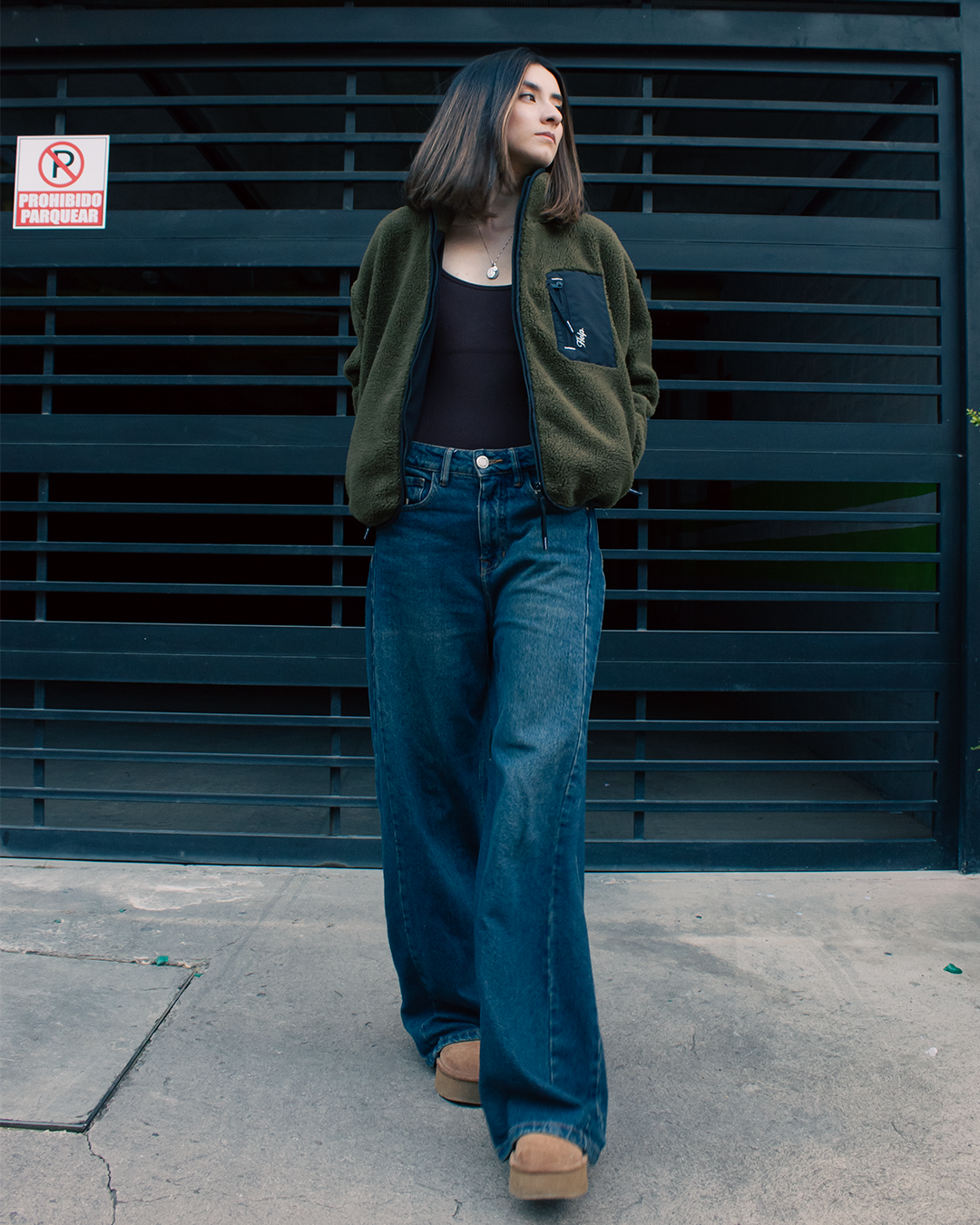 Chaqueta Polar Boxfit Mujer HELP ( Verde )