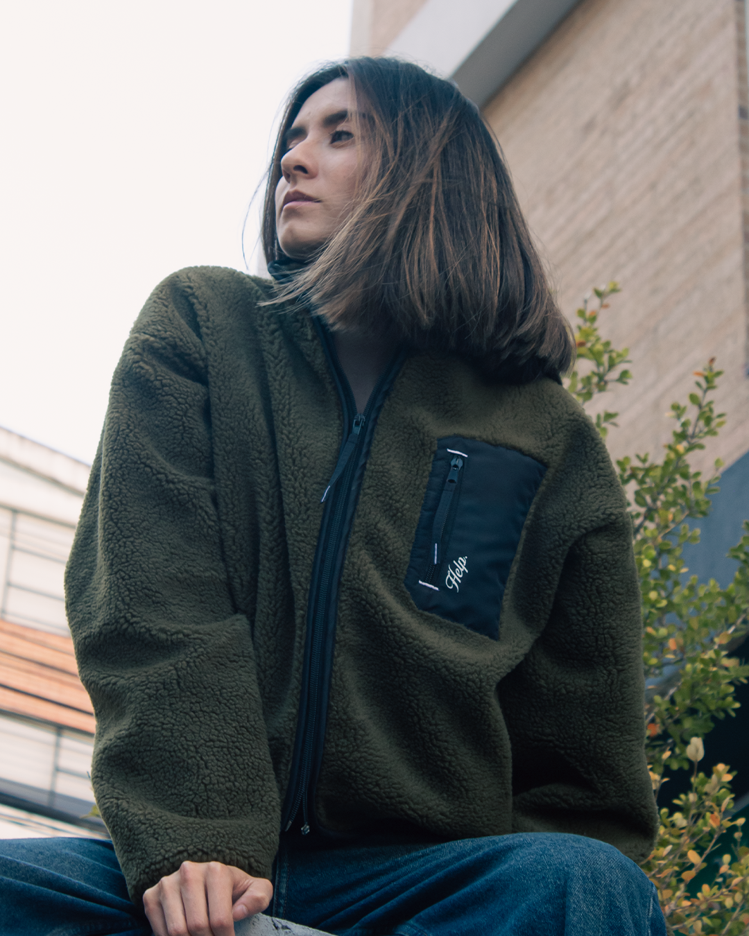 Chaqueta Polar Boxfit Mujer HELP ( Verde )