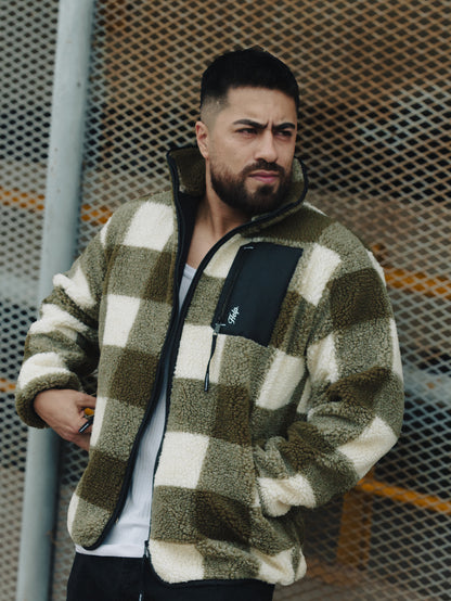 Chaqueta Polar Sierra unisex HELP ( Verde-Blanco )