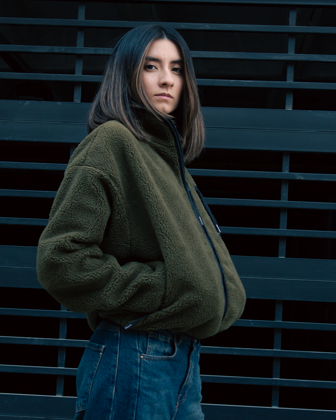 Chaqueta Polar Boxfit Mujer HELP ( Verde )