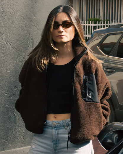 Chaqueta Polar Boxfit Mujer HELP ( Café )