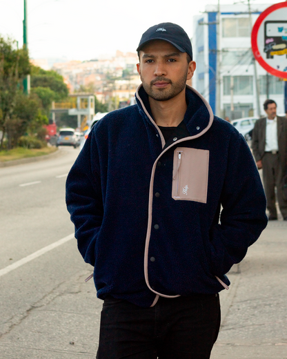 Chaqueta Polar HELP ( Azul-Beige ) UNISEX