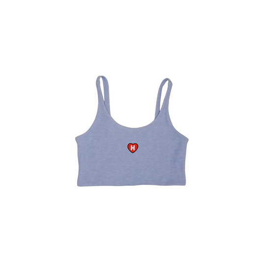Crop Top Mujer HELP ( Azul Claro ) Edición Corazón