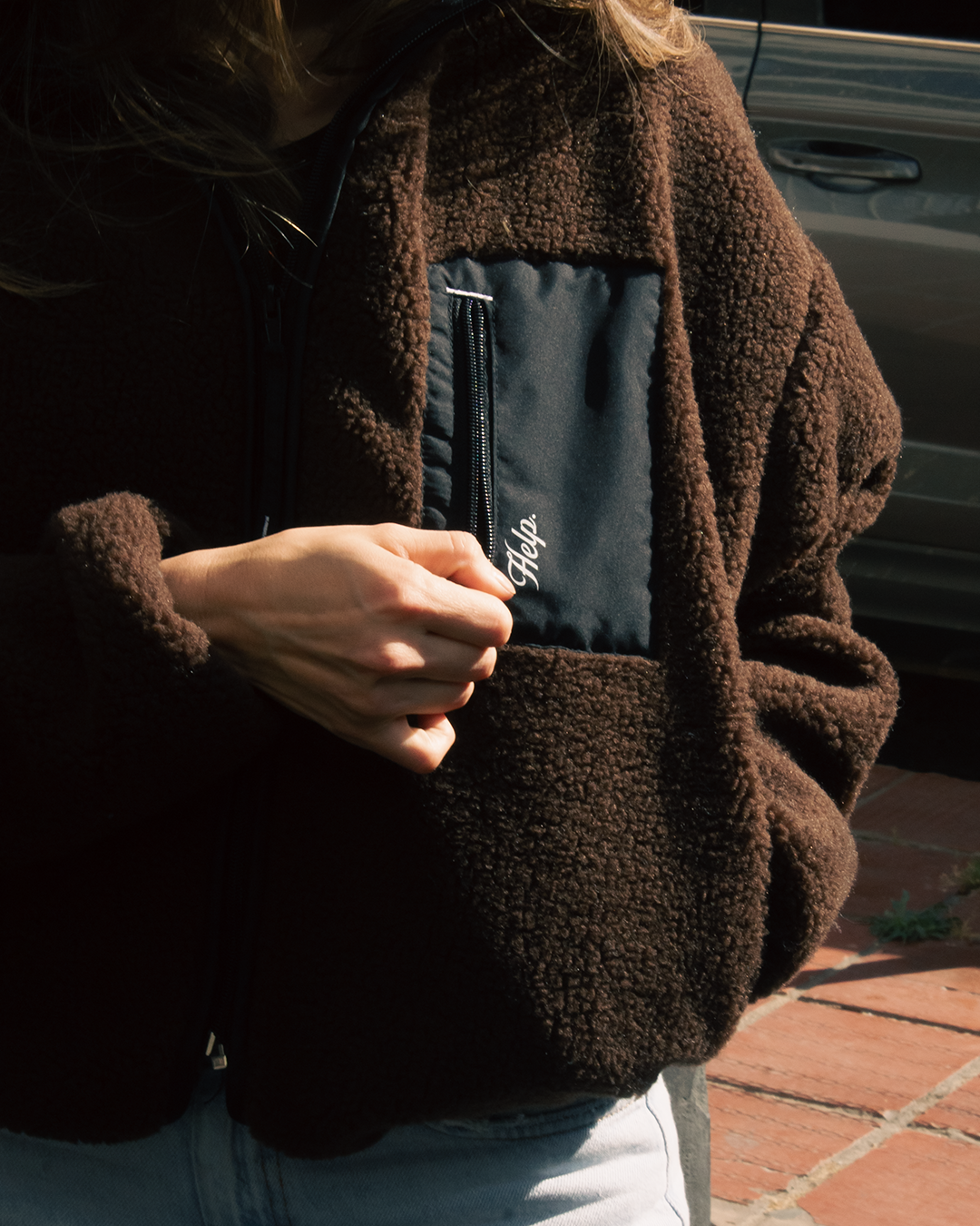 Chaqueta Polar Boxfit Mujer HELP ( Café )