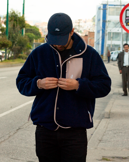 Chaqueta Polar HELP ( Azul-Beige ) UNISEX