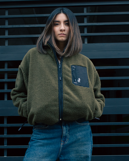 Chaqueta Polar Boxfit Mujer HELP ( Verde )