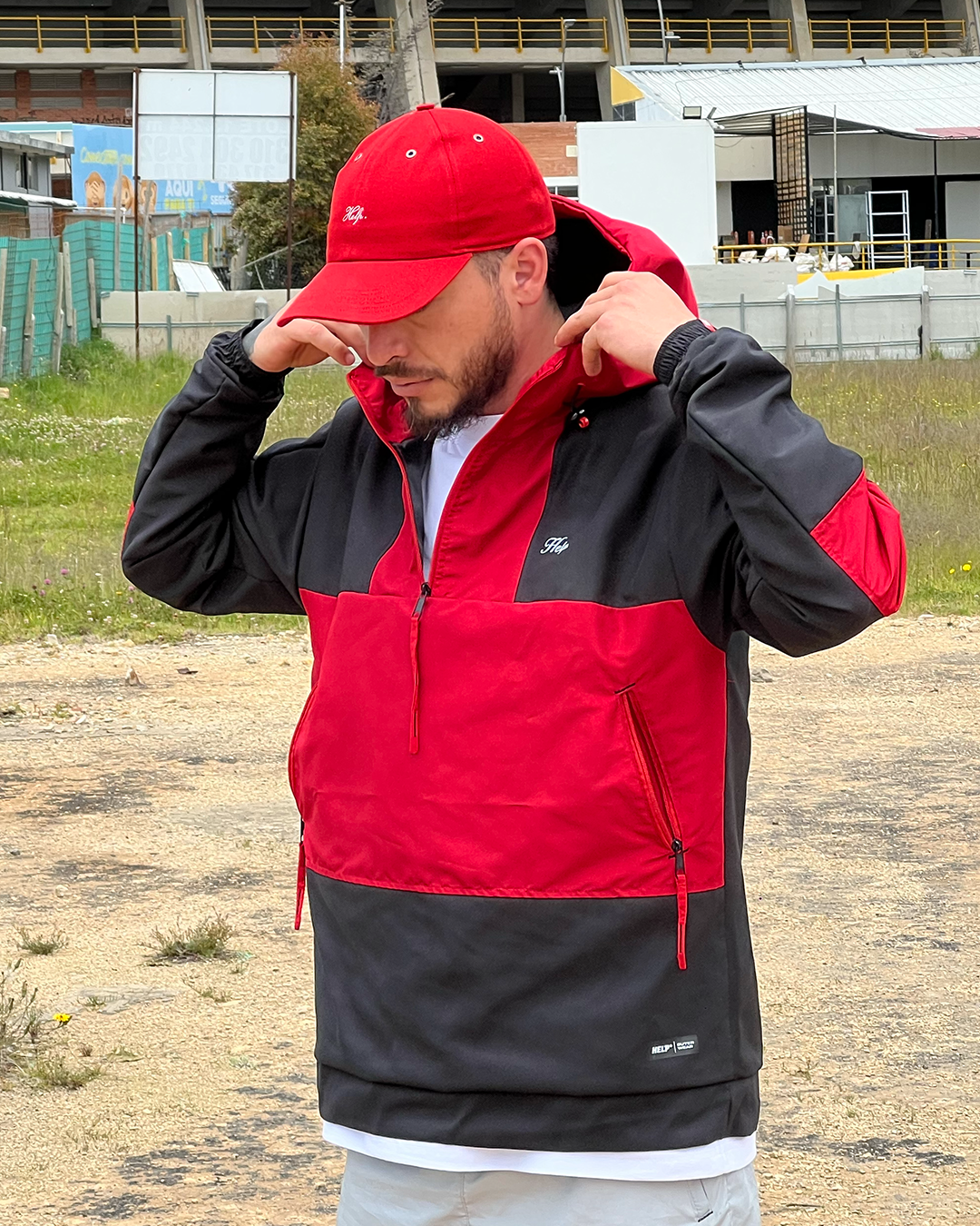 Chaqueta Rompevientos Cargo Pro - Roja