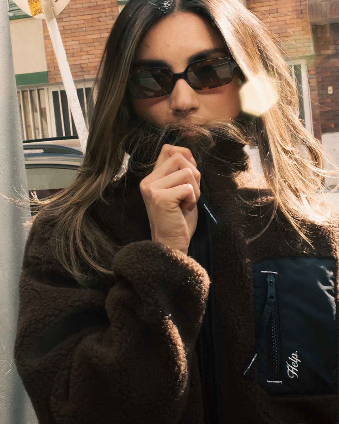 Chaqueta Polar Boxfit Mujer HELP ( Café )