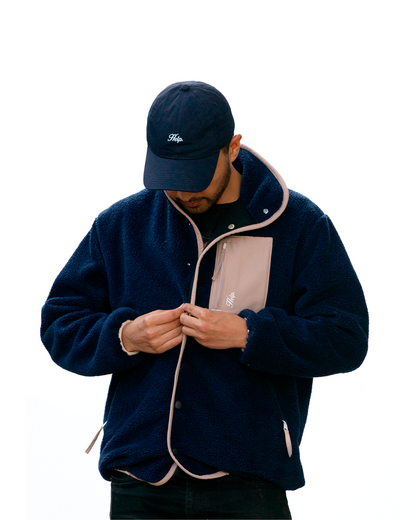 Chaqueta Polar HELP ( Azul-Beige ) UNISEX