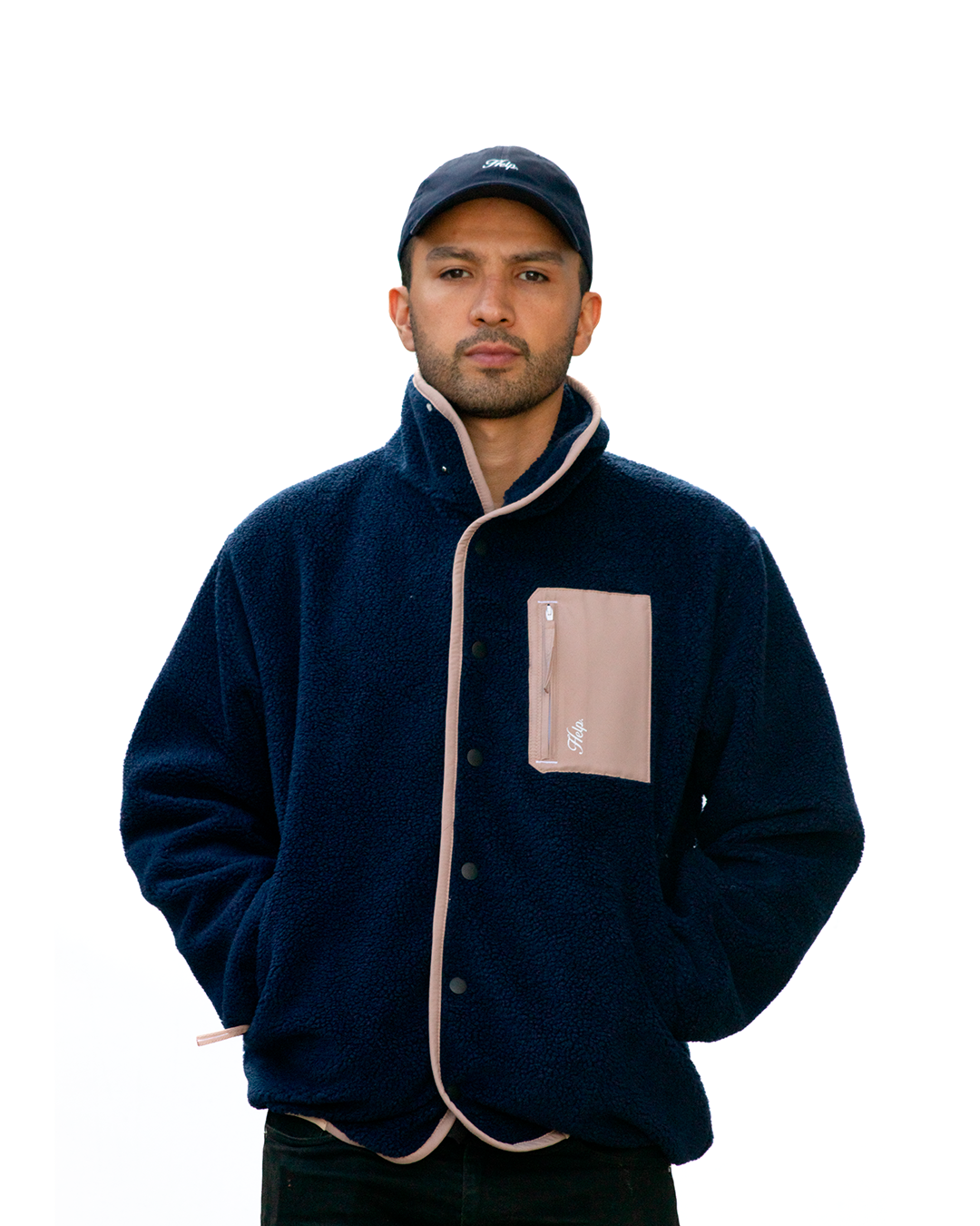 Chaqueta Polar HELP ( Azul-Beige ) UNISEX