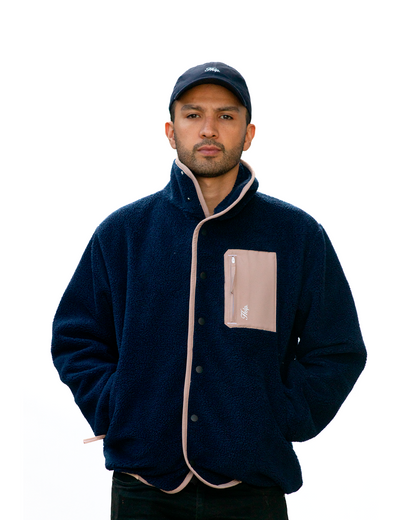 Chaqueta Polar HELP ( Azul-Beige ) UNISEX