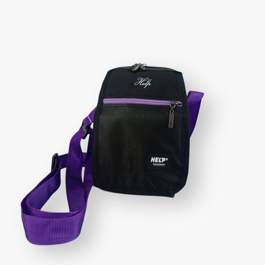 Crossbody HELP® PRO · NEGRO/ MORADO \UNISEX