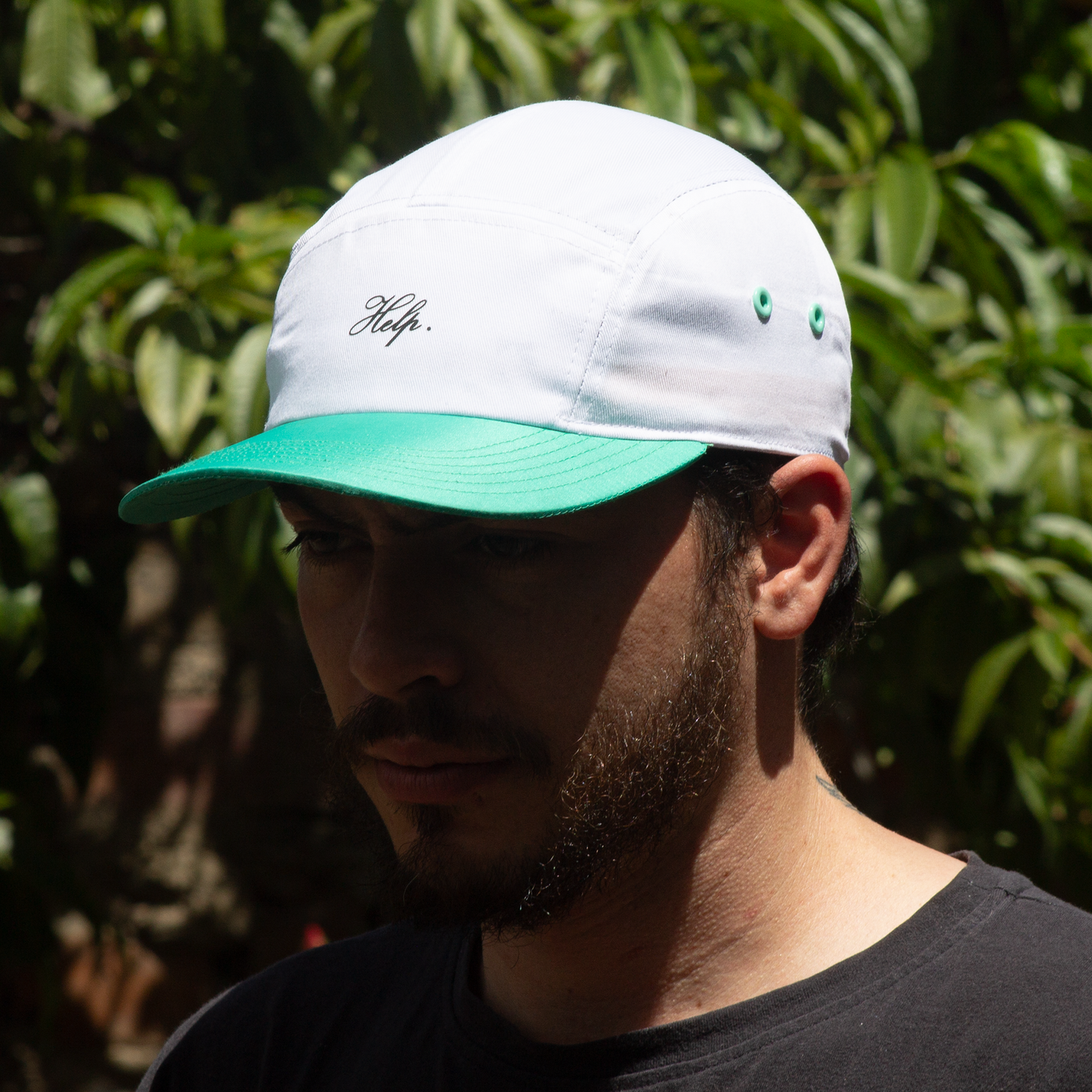 Gorra Five Panel ( Blanco-Verde )