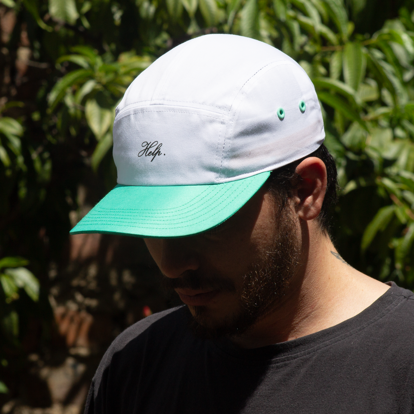 Gorra Five Panel ( Blanco-Verde )
