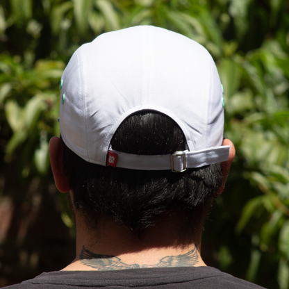 Gorra Five Panel ( Blanco-Verde )