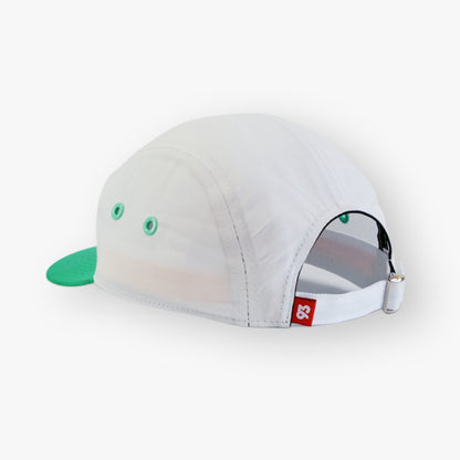 Gorra Five Panel ( Blanco-Verde )