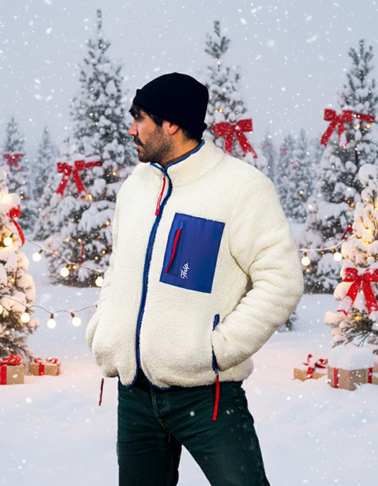 Chaqueta Polar HELP ( Blanco-Azul ) UNISEX