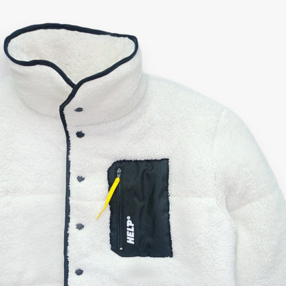 Chaqueta Polar HELP ( Blanco-Amarillo )