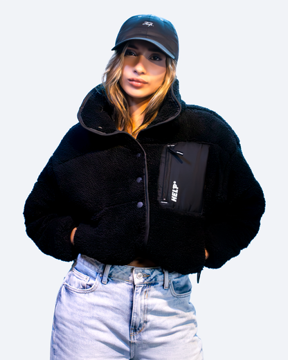 Chaqueta Polar Mujer HELP ( Negro )