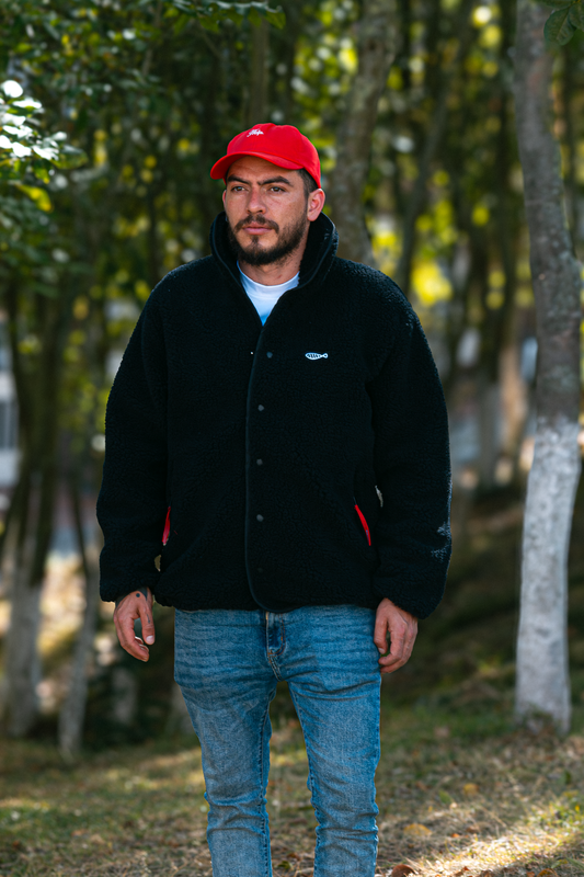 Chaqueta Polar HELP ( Negro ) Edición PEZ