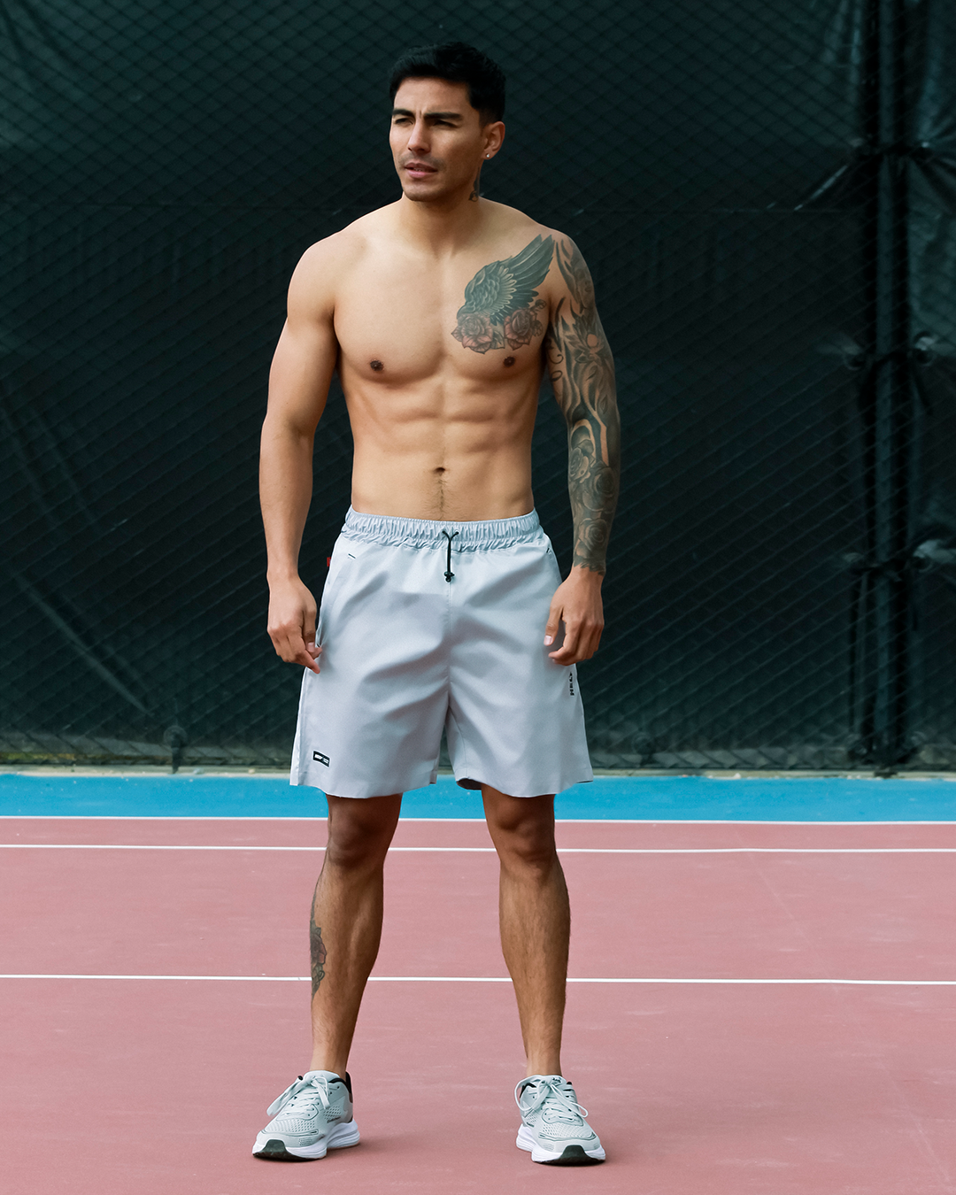 Pantaloneta Corta Deportiva Running HELP ( Gris )