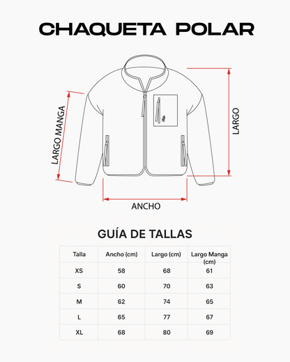 Chaqueta Polar HELP ( Blanco-Azul ) UNISEX