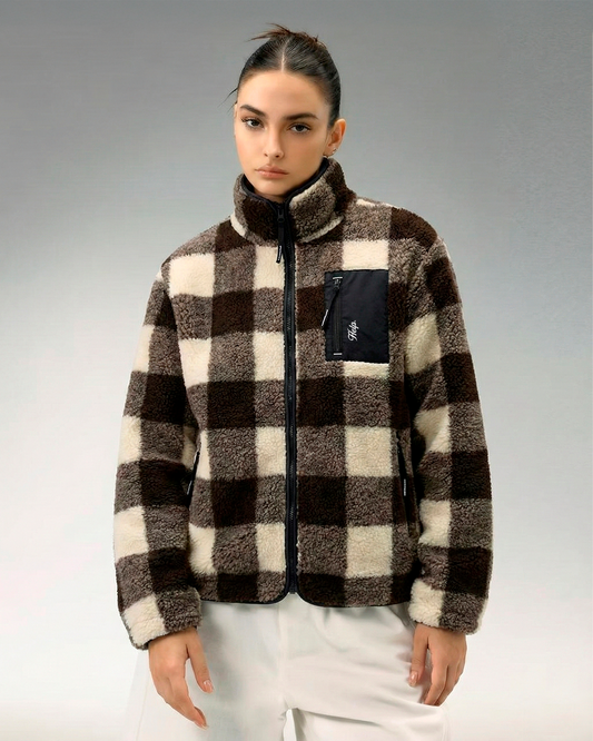 Chaqueta Polar Sierra Moka Mujer HELP ( Café-Beige )