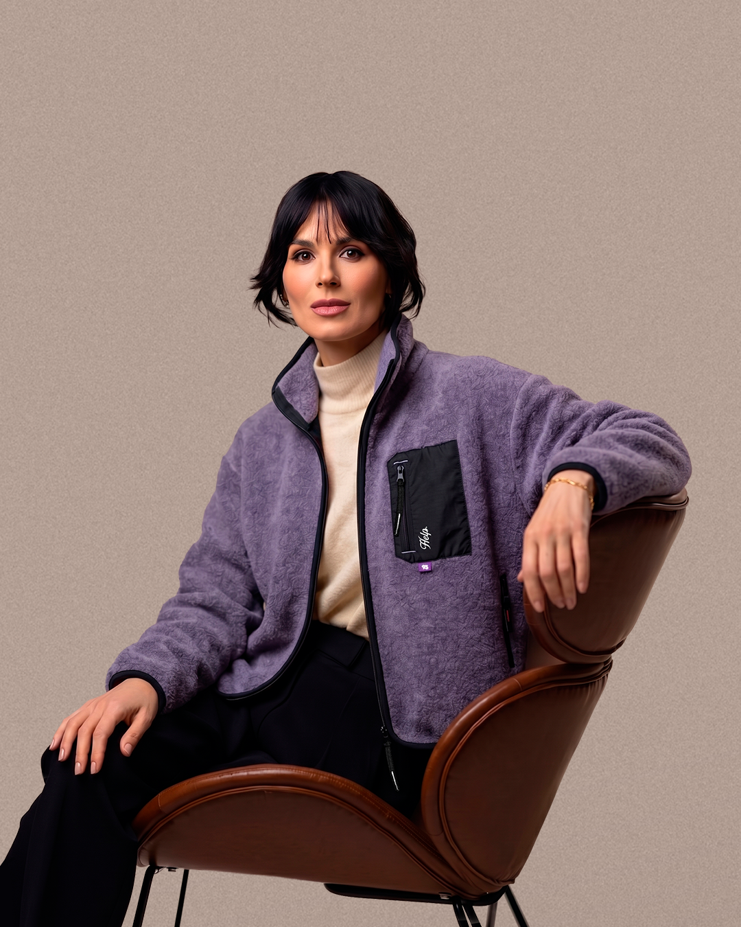 Chaqueta Polar Limited Boxfit HELP ( Lila ) Imparable