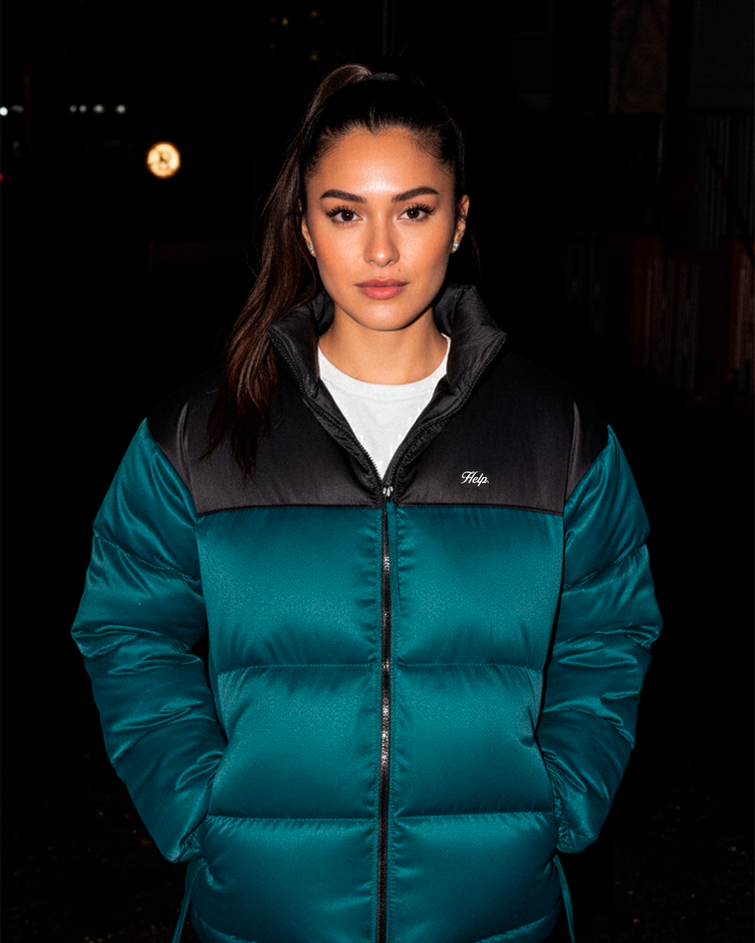 NEW Chaqueta Térmica Midnight North Help ( Negro-Verde )