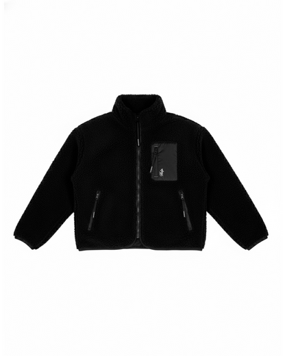 Chaqueta Polar Boxfit Mujer HELP Cremallera ( Negro )