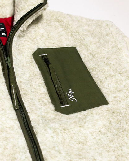 Chaqueta Polar Limited Boxfit HELP ( Blanco verde jasped )
