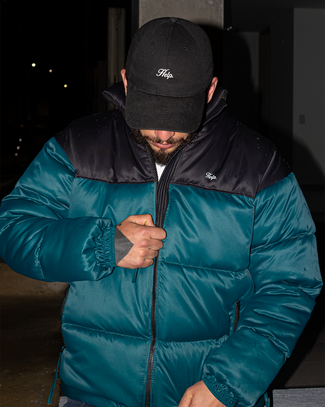 NEW Chaqueta Térmica Midnight North Help ( Negro-Verde )