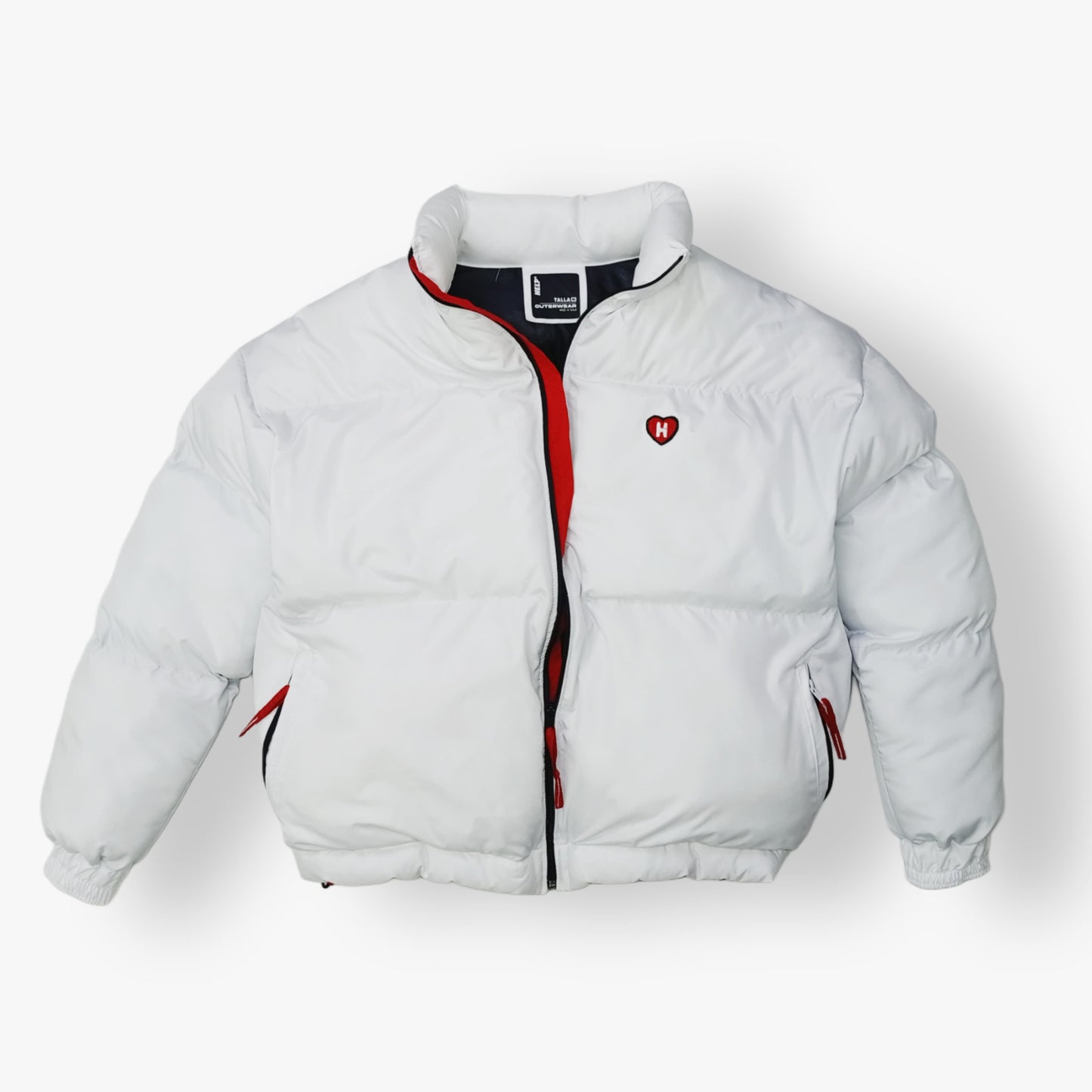 Chaqueta Puffer HELP ( Blanco ) Edición Corazón