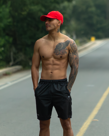 Pantaloneta Corta Deportiva Running HELP ( Negro )