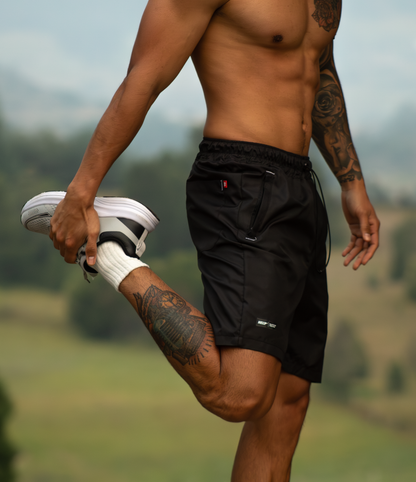 Pantaloneta Corta Deportiva Running HELP ( Negro )