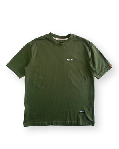 Camiseta Oversize HELP ( Verde Militar )