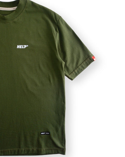 Camiseta Oversize HELP ( Verde Militar )