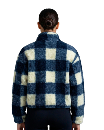 Chaqueta Polar Sierra Mujer HELP ( Cuadros Azul-Blanco )