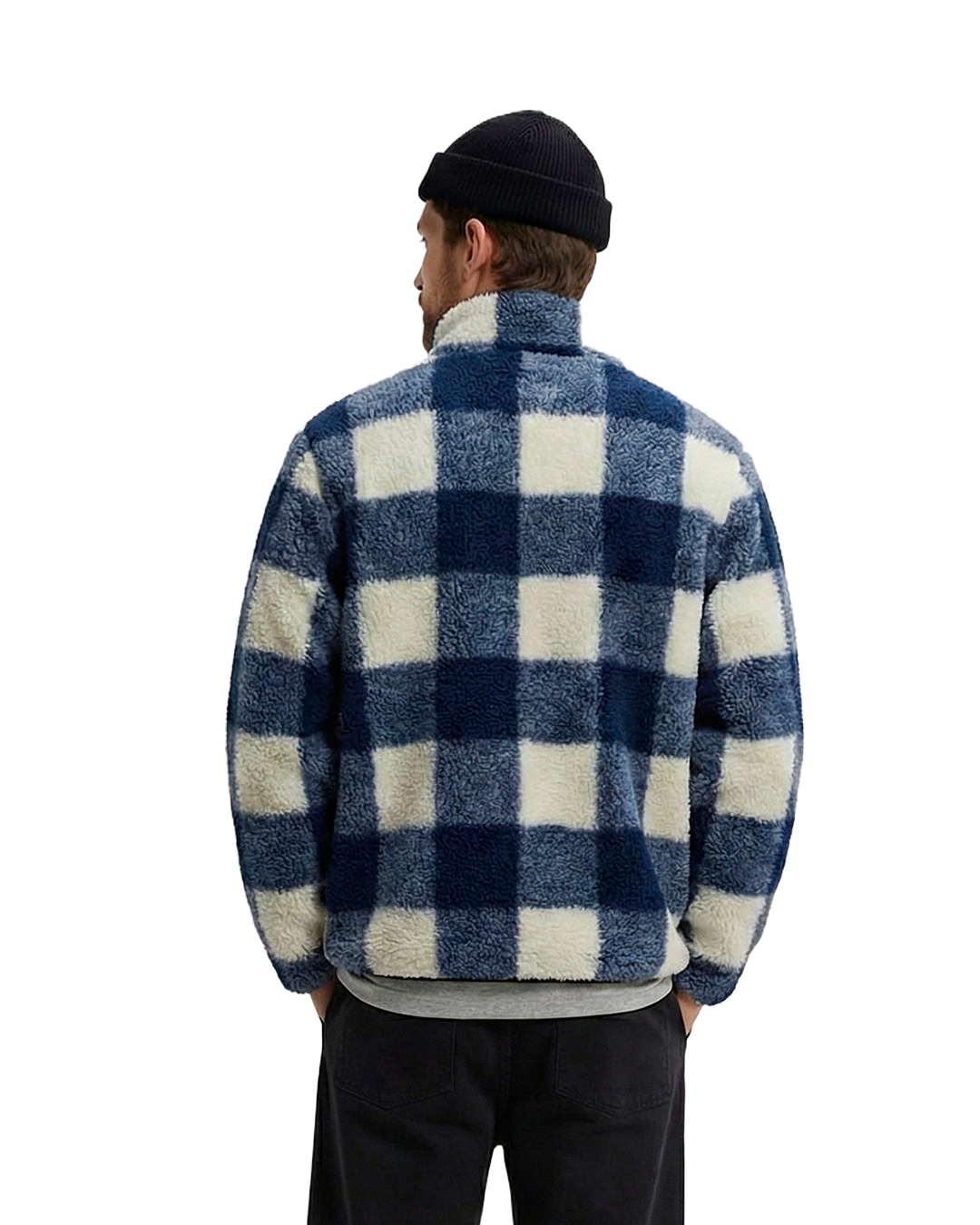 Chaqueta Polar Sierra unisex HELP ( Azul-Blanco )