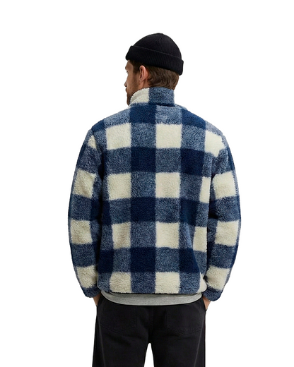 Chaqueta Polar Sierra unisex HELP ( Azul-Blanco )