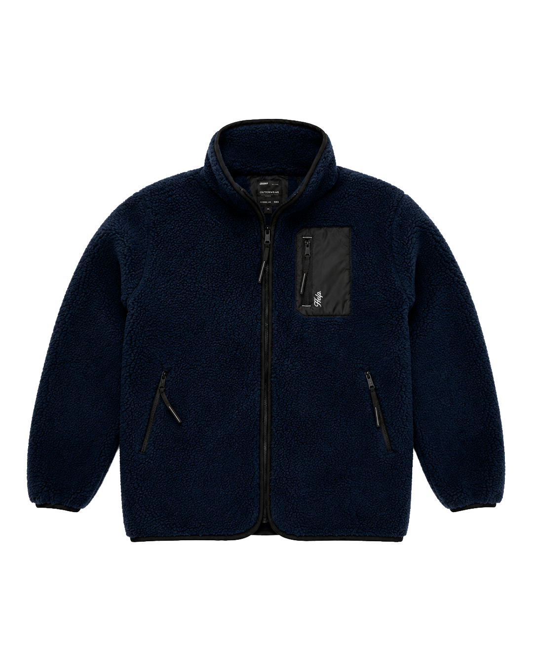 Chaqueta Polar Sherpa HELP Unisex - Azul y Negro