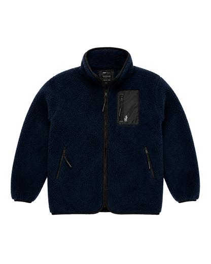 Chaqueta Polar Sherpa HELP Unisex - Azul y Negro